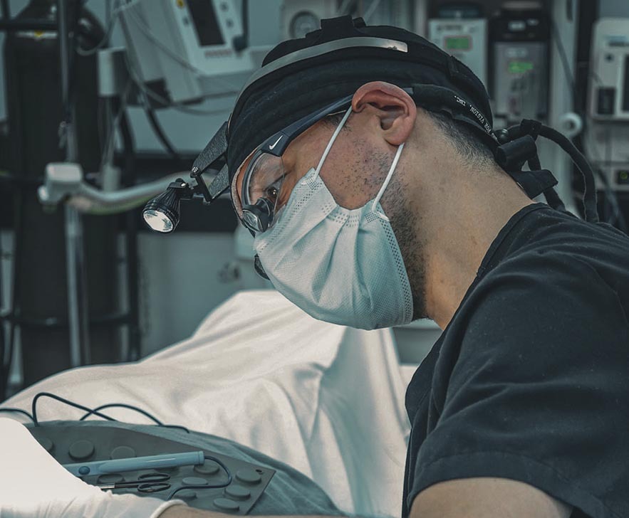 Dr. David Shokrian performing penile enlargement surgery in a New York operating room