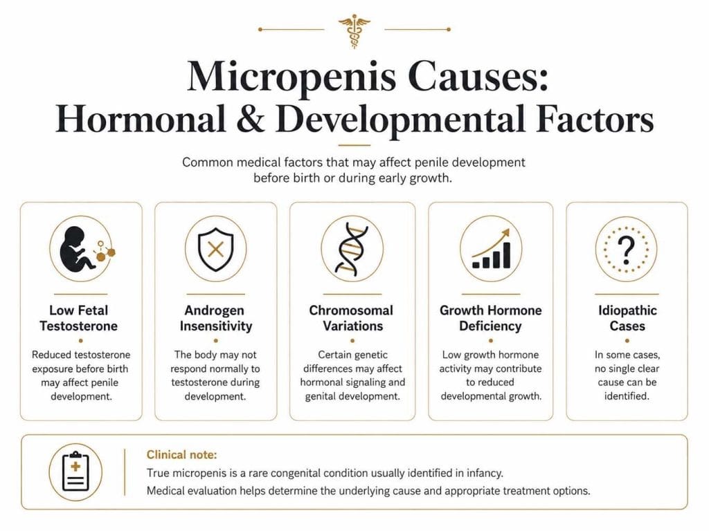 Micropenis Causes Hormonal Development Infographic