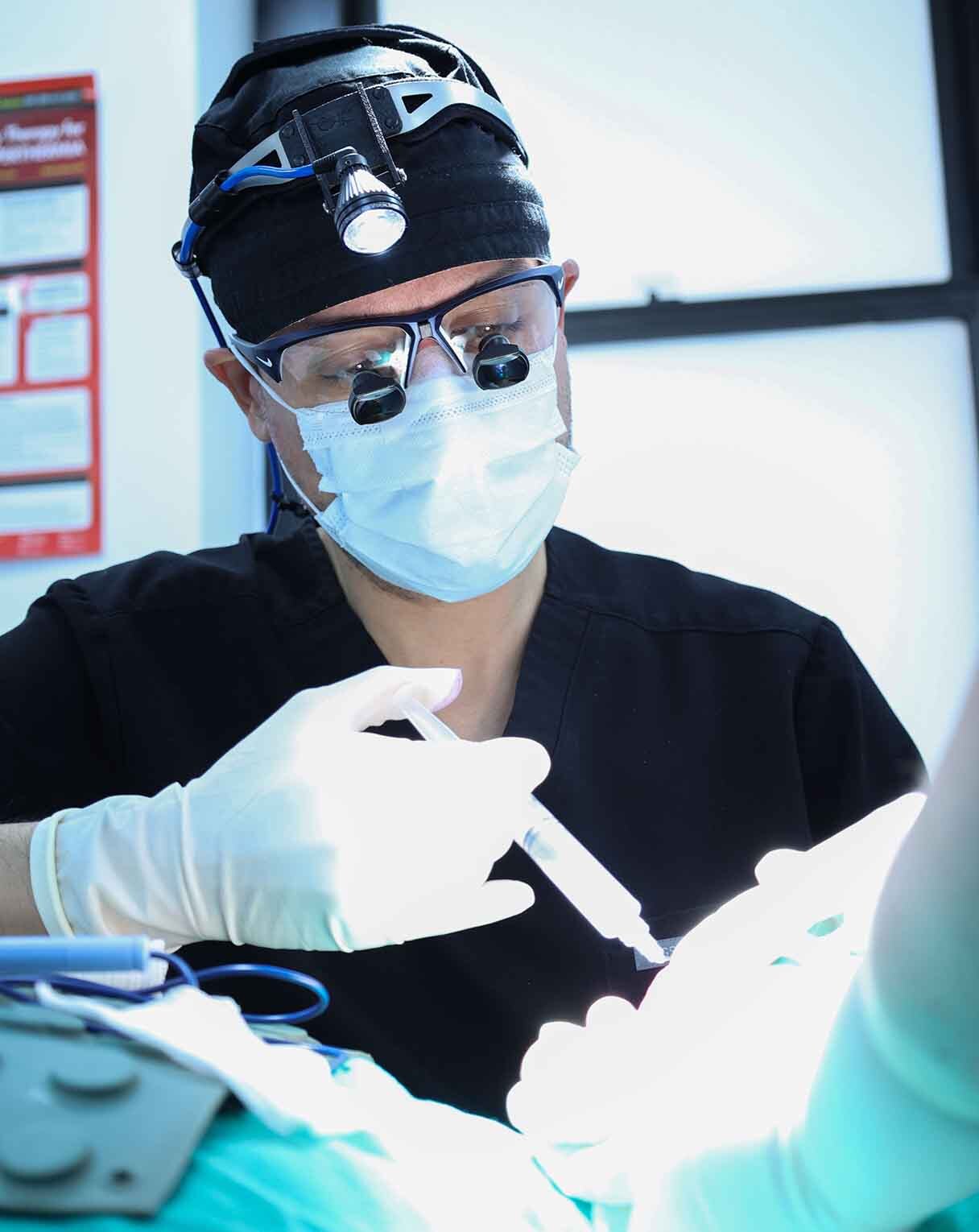 Dr. David Shokrian performing an injectable penile enhancement treatment in New York City